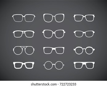 set of different glasses