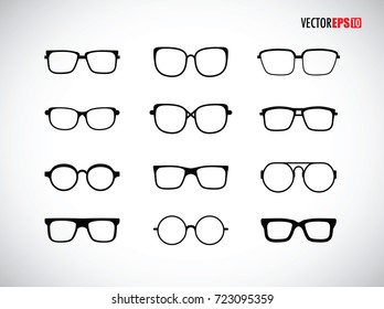 set of different glasses