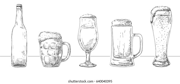 Vector Set Beverage Cans Ink Hand Stock Vector (Royalty Free) 347893580 ...