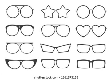 Set verschiedener Brillensymbole