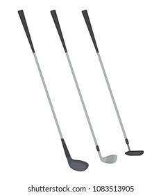 Set Different Golf Clubs Detailed Shadow Stock Vector (Royalty Free ...