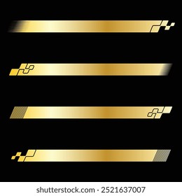 Conjunto de diferentes Gradientes a cuadros línea calcomanías para coche deportivo y diferentes diseños de carreras de motos