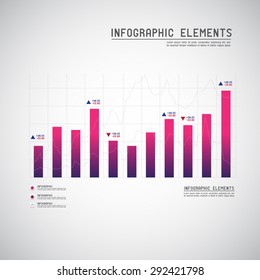 Set of different graphs and charts, vector eps10 illustration