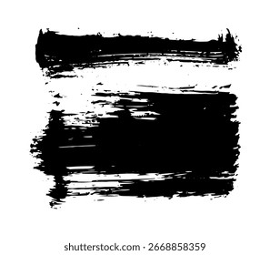 Set of different grunge brush strokes
