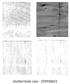 Set of different grunge striped background. Vector eps10.