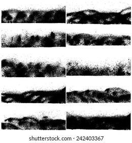 Set of different grunge textures