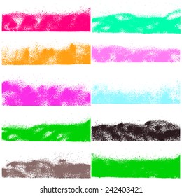 Set of different grunge textures