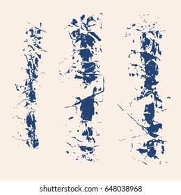 Set of different grunge vector brush strokes. Variety abstract paint stripes. Distressed banners. Isolated paint brush pack. Dry borders. Halftone paints. Large collection of hand drawn textures.