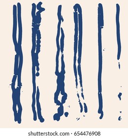 Set of different grunge vector brush strokes. Variety abstract paint stripes. Distressed banners. Isolated paint brush pack. Dry borders. Halftone paints. Large collection of hand drawn textures.
