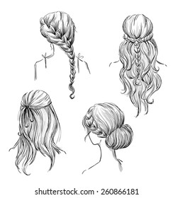 4,841 Back hair sketches Images, Stock Photos & Vectors | Shutterstock