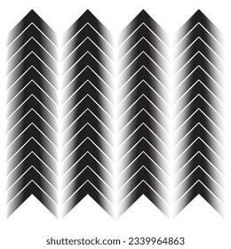 Set of different halftone lines with circles, squares and hexagons