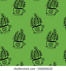 Set of different hand drawn house plants in pots. Isolated decorative plants: aloe, crassula, flower for design template, icon, gift card. Sketch style vector illustration.