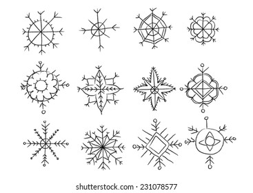 Drawing Snowflake Images Stock Photos Vectors Shutterstock