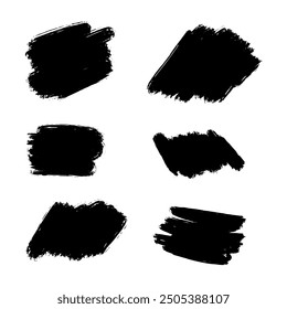 Set of different hand drawn, vector strokes.