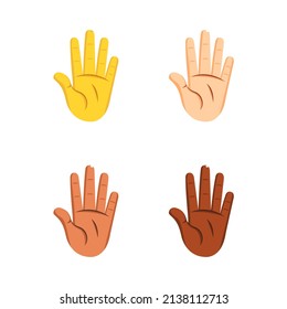 Conjunto de iconos de mano diferentes haciendo gestos Ilustración vectorial