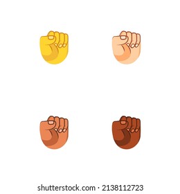 Set of different hand icons doing gestures Vector illustration