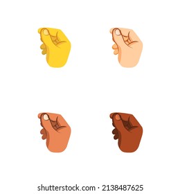 Set of different hand icons doing gestures Vector illustration