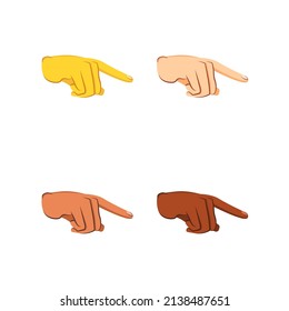 Set of different hand icons doing gestures Vector illustration