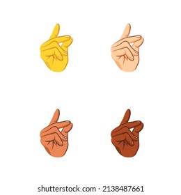 Set of different hand icons doing gestures Vector illustration