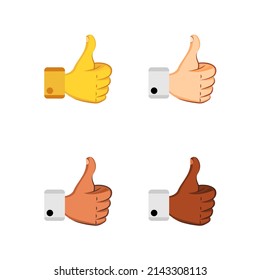 Conjunto de iconos de mano diferentes haciendo gestos Ilustración vectorial