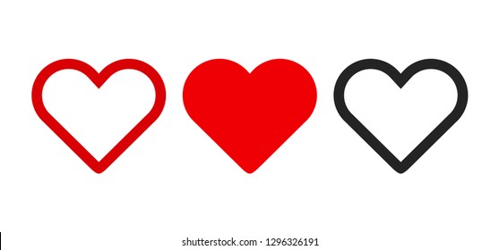 Set Of Different Hearts Icon - For Stock