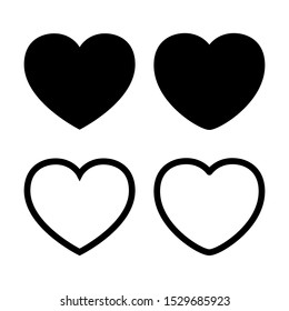 Set of different hearts icons - stock vector