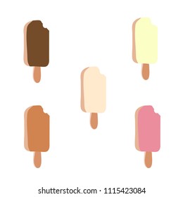 A set of different ice cream look page, vector illustration illustrations.