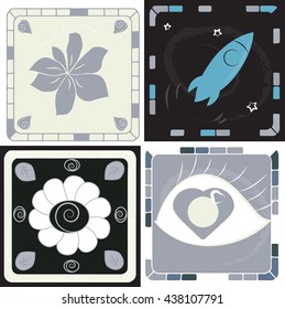 Set of different icons