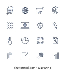 Set with different icons for apps, mobile, programs, sites and other