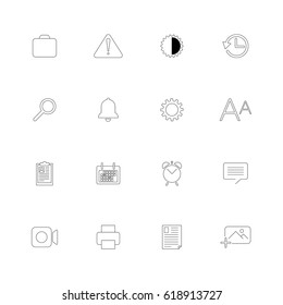 Set with different icons for mobile app, sites, programs. Icons universal set for web and mobile