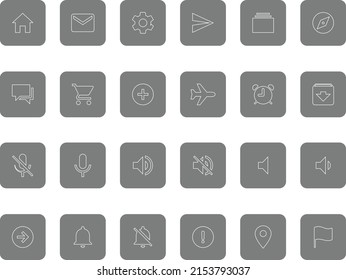 Conjunto de iconos diferentes para diseños de interfaz de usuario