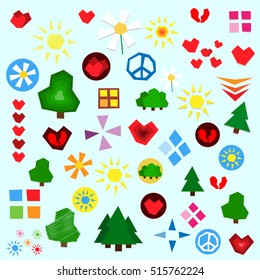 a set of different images