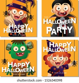 Set of different items for the holiday Halloween, as well as a cute ghost.
 Illustration design for greeting card, poster or print.