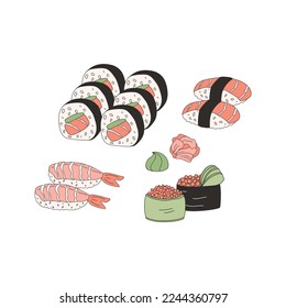 Juego de sushi japonés