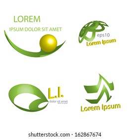 Set of different kind of abstract icon symbol