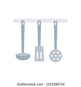 Set with different kitchenware utensils. Vector illustration isolated on white background