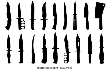 set of different knives