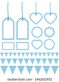 Set Of Different Label And Garlands Oktoberfest Diamond Pattern