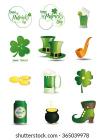 a set of different labels and elements for patrick's day