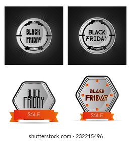 a set of different labels with text for black friday