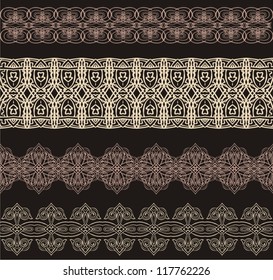 Set of different lace patterns.