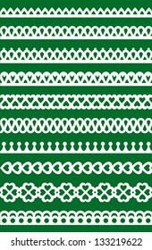 Set of different lace patterns. EPS8