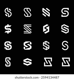 a set of different letter s logos Vector