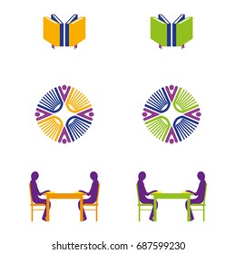 A set of different library icons