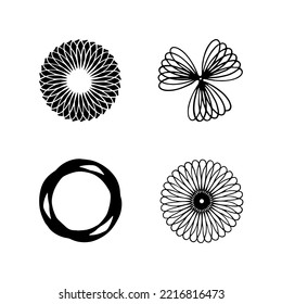 Set of different linear wireframe form inspired by brutalism, collection of strange wireframes vector 
geometric shapes, distortion and transformation of figure.