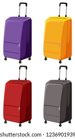 Set of different luggage illustration