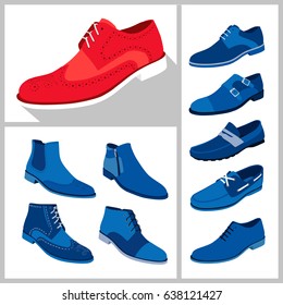 set of different men shoes
