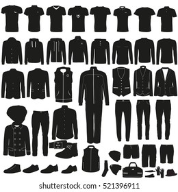 Set of different menswear 