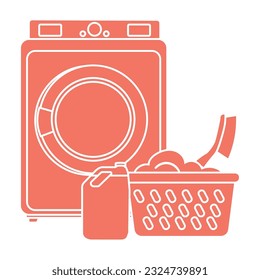 Set of different monochrome laundry icons Vector