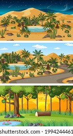 Conjunto de imágenes de escenas horizontales de diferente naturaleza